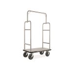 Carrito para Botones, 44" de Ancho x 72" de Alto x 24" de Profundidad, Acero Inoxidable y Alfombra Gris
